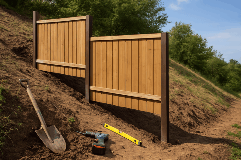 Comment installer une clôture sur un terrain en forte pente : conseils et astuces