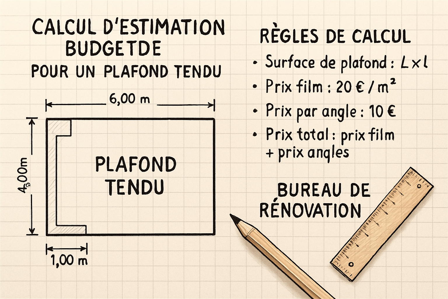 découvrez notre guide complet 2025 pour estimer le prix au m2 d'un plafond tendu et maîtriser votre budget rénovation en toute confiance.