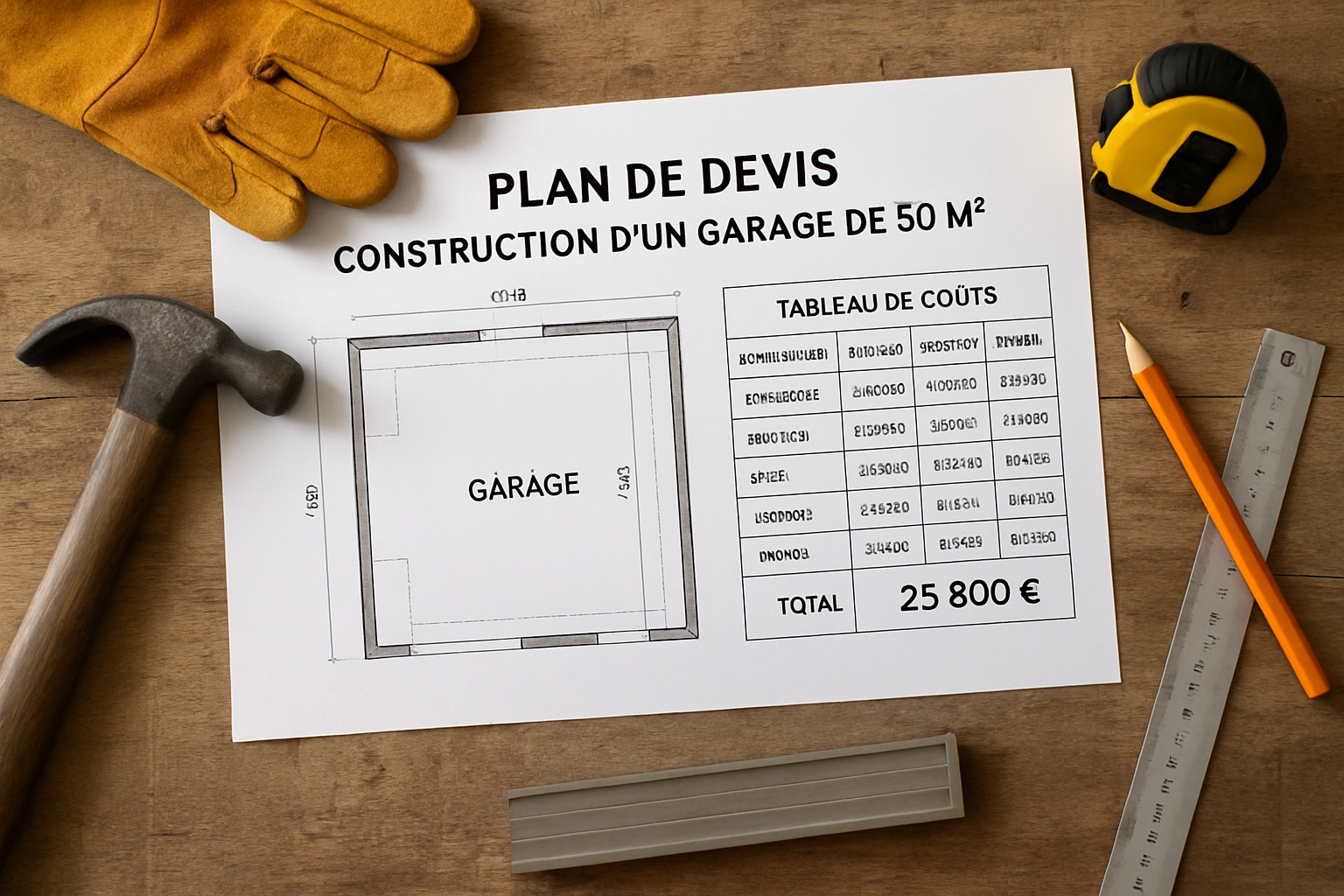 découvrez les prix estimés pour la construction d'un garage en parpaing de 50m2 en 2025 et préparez votre budget avec nos conseils et tendances du marché.