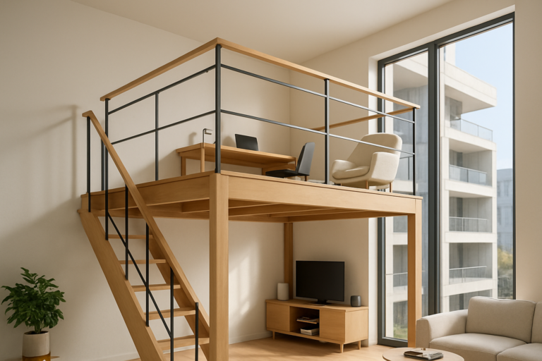 Prix mezzanine 10 m² 2026 : tarif structure + plancher posé