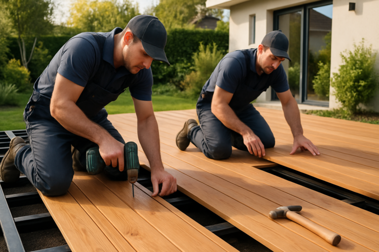 Prix terrasse en bois 2026 : 75 à 180 €/m² pose comprise