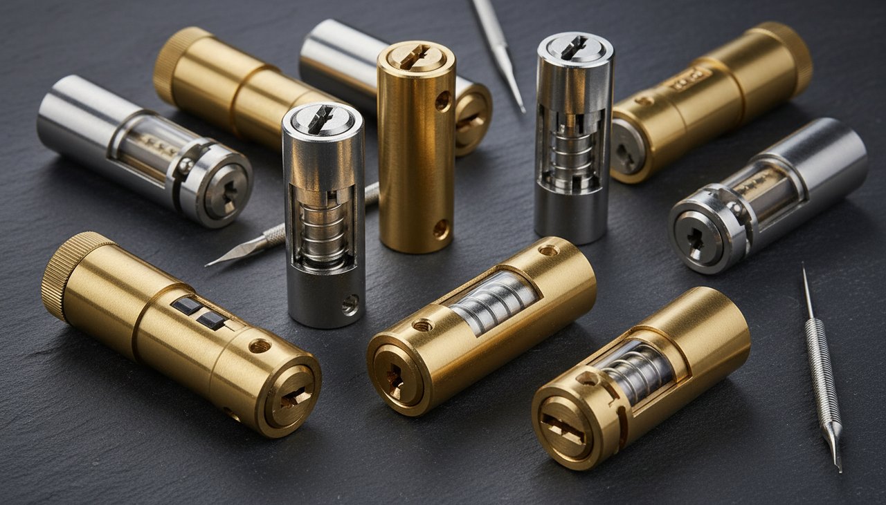 Cylindre de serrure moderne avec clés de sécurité