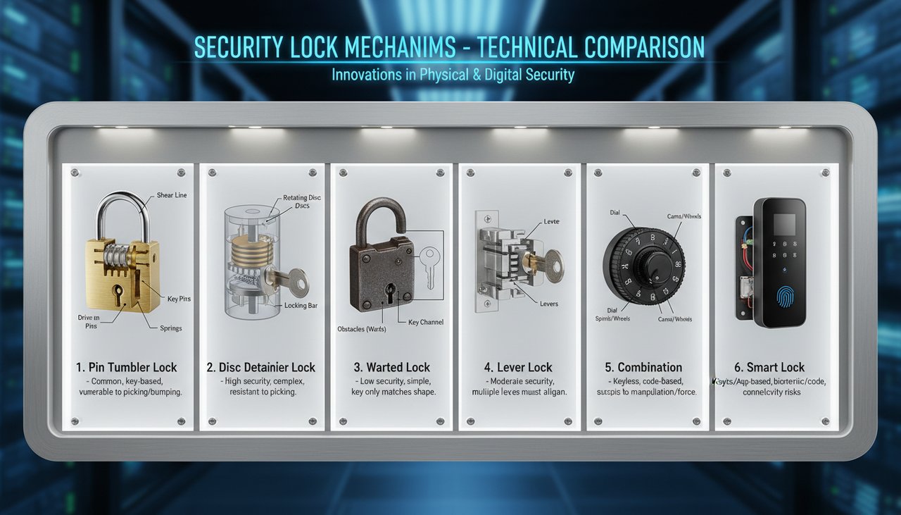 Comparaison types serrures carénées