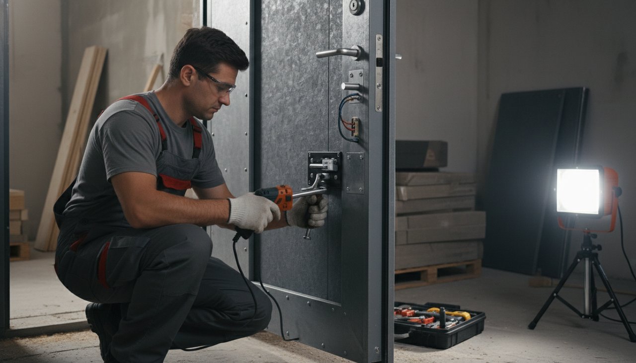 Installation serrure carénée par professionnel