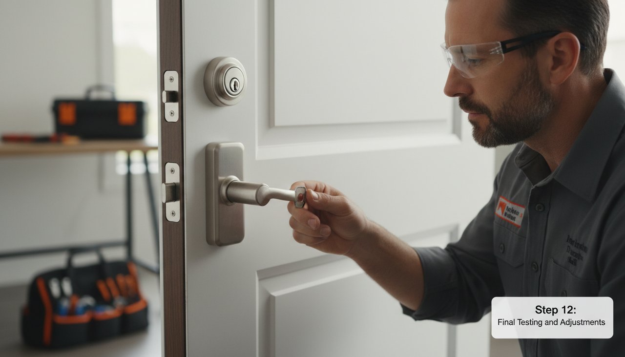 Étapes de pose serrure encastrée