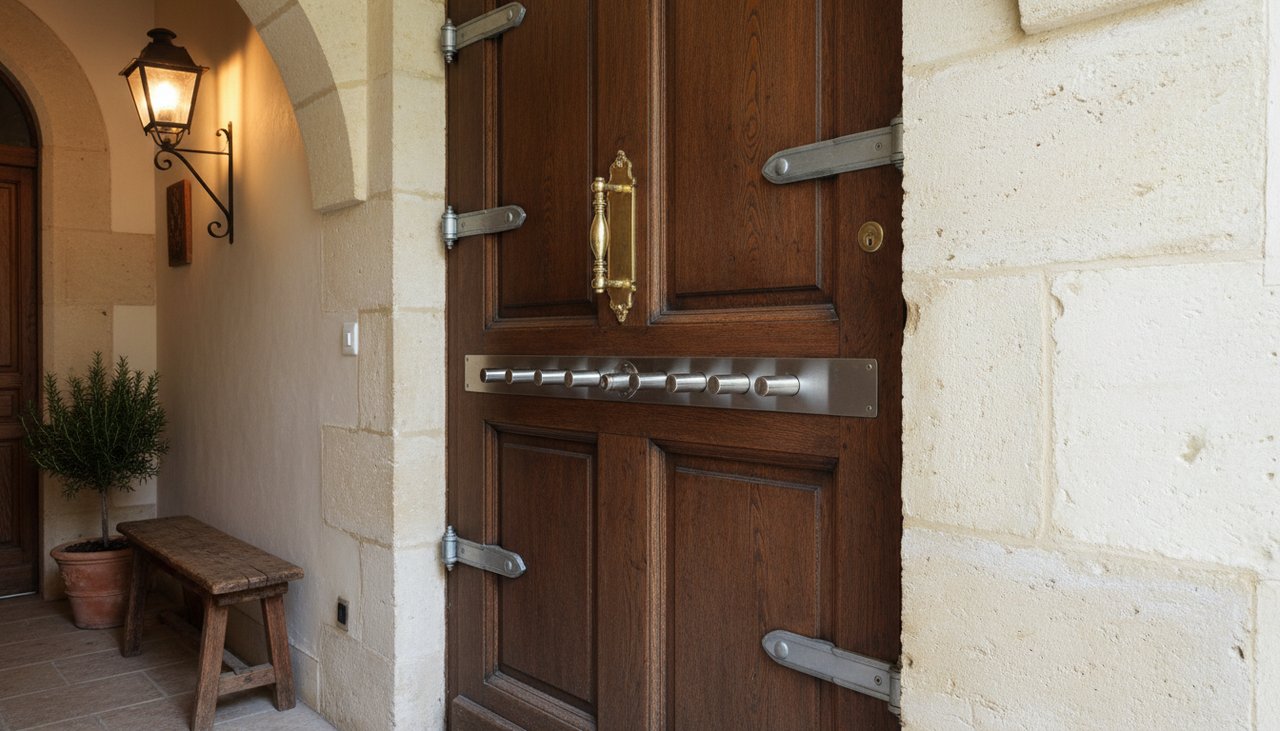 Porte blindee A2P moderne installee dans l entree d un appartement nimois avec cylindre certifie
