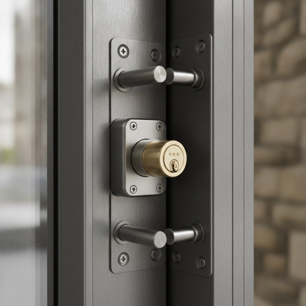 serrure multipoints certifiée A2P sur une porte blindée