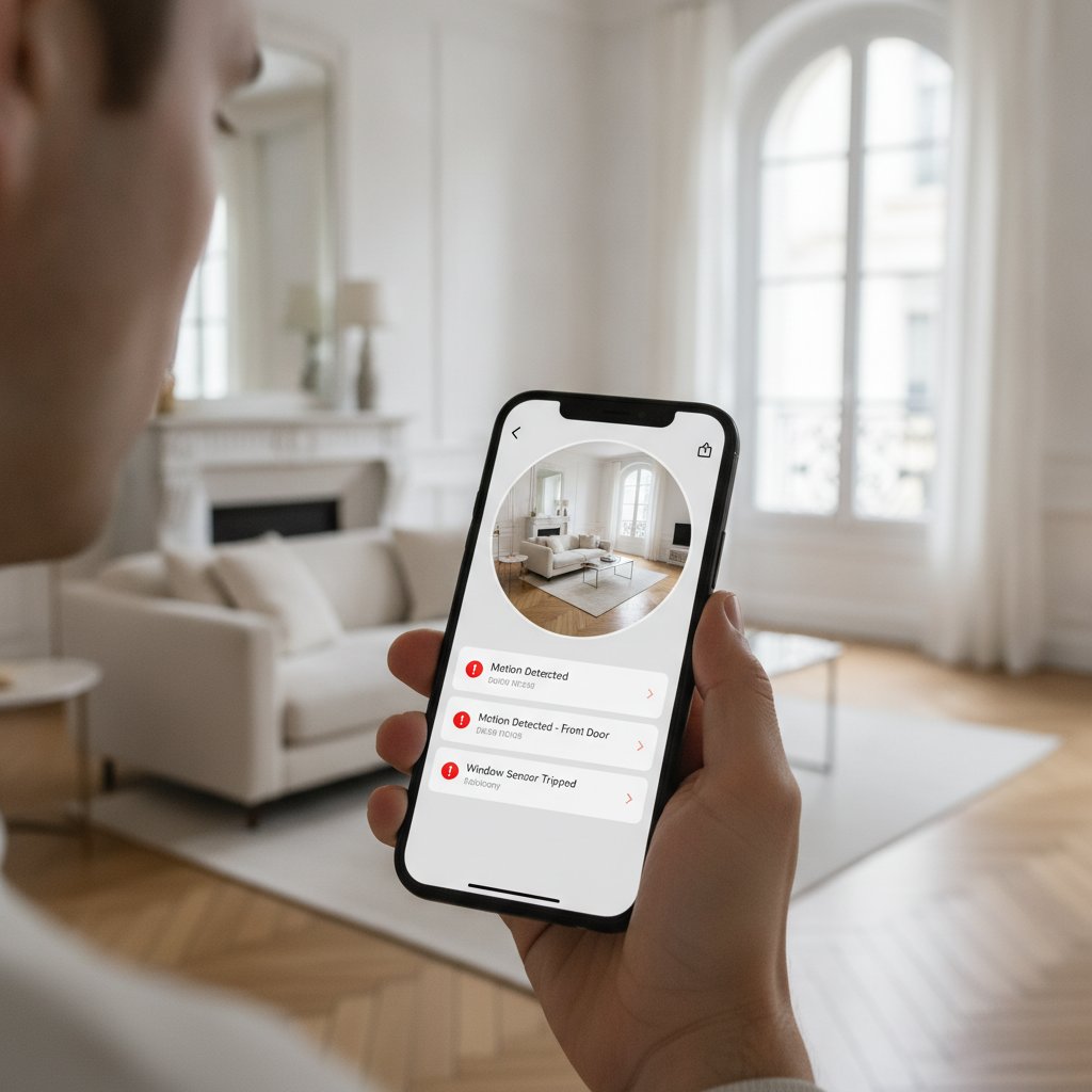 Application mobile de gestion d'alarme maison en temps réel sur smartphone