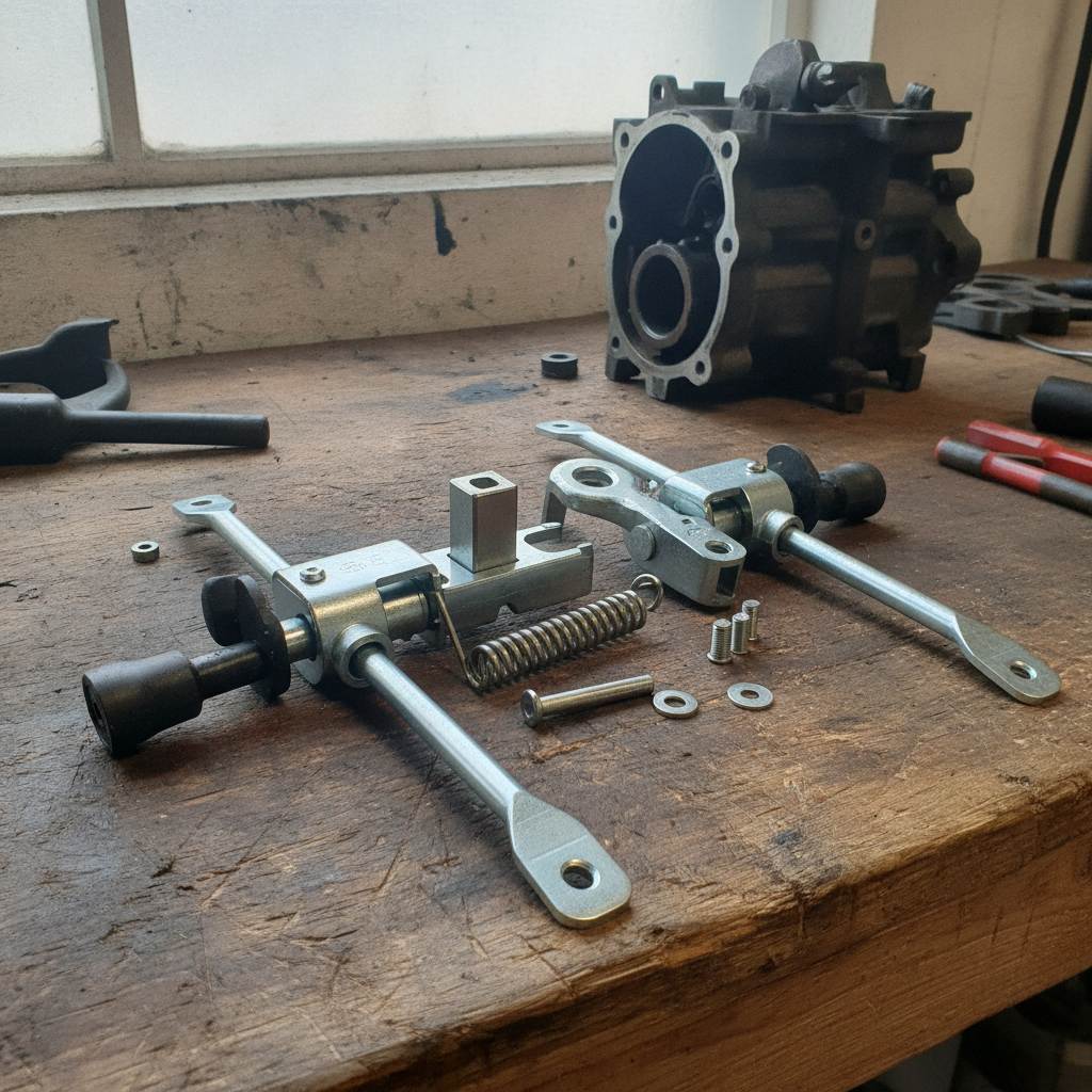 Anatomie du mécanisme d'une poignée de porte de garage