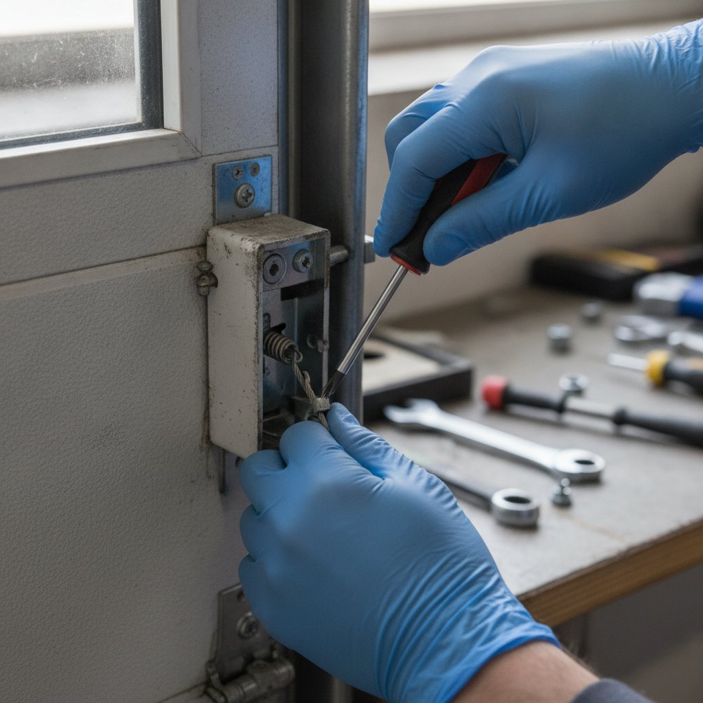 Remplacement étape par étape d'une poignée de porte de garage