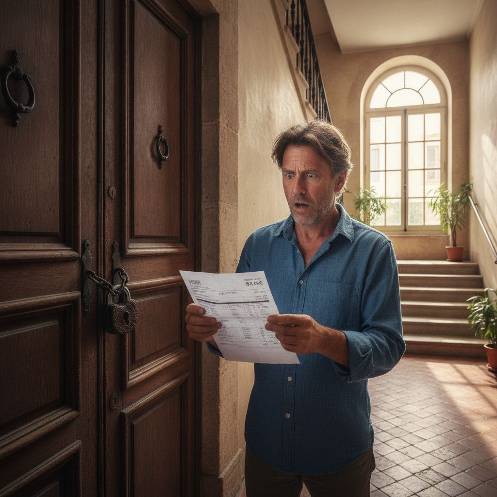 Particulier face à une facture de serrurier abusive devant sa porte