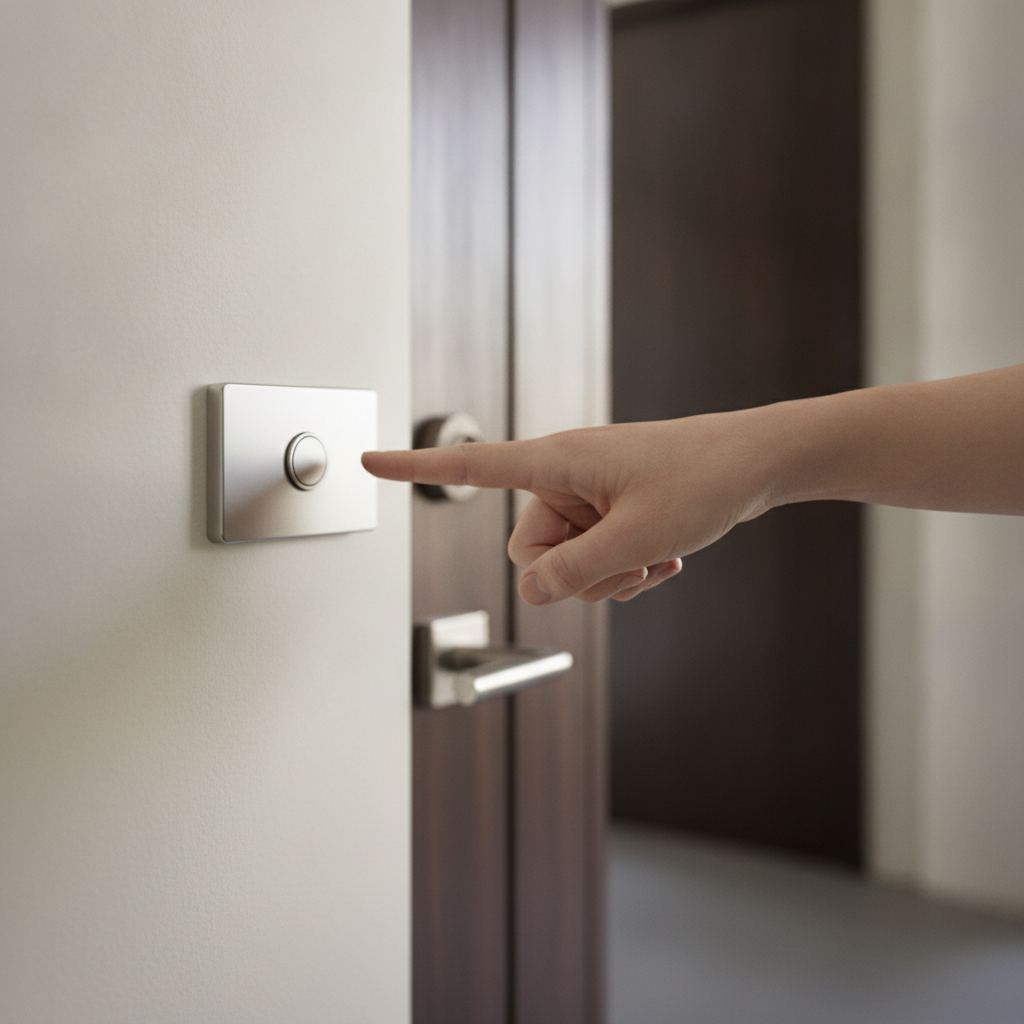 bouton poussoir mural pour commander une gâche électrique
