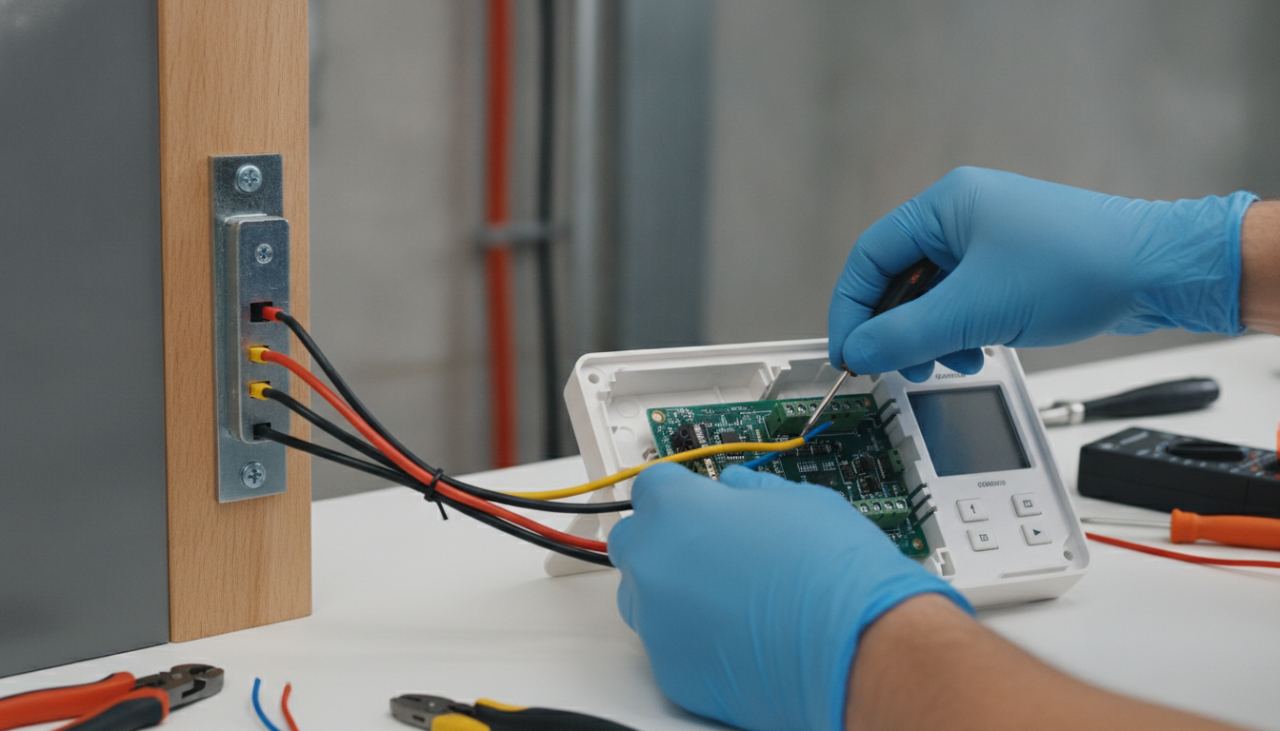 branchement gache electrique avec interphone