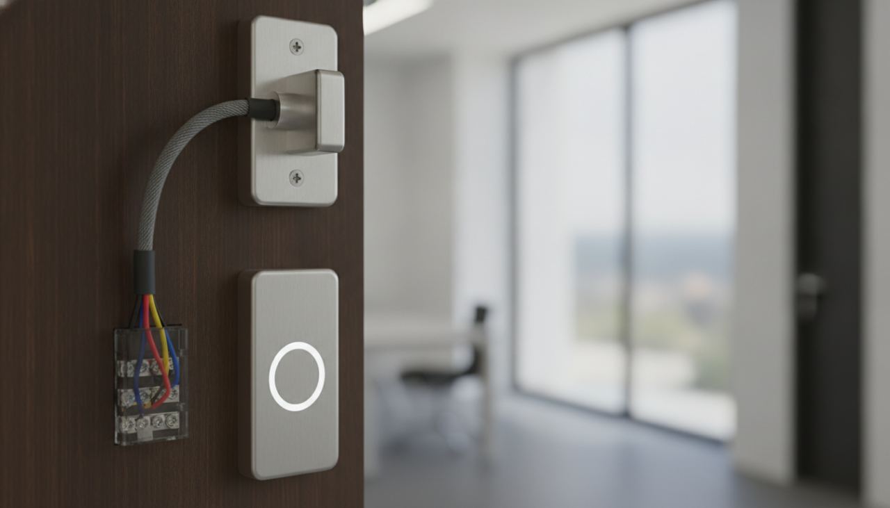 cablage gache electrique avec bouton poussoir