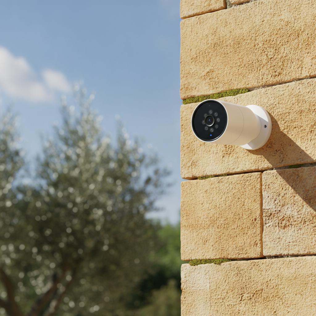 caméra de surveillance extérieur avec enregistrement - illustration