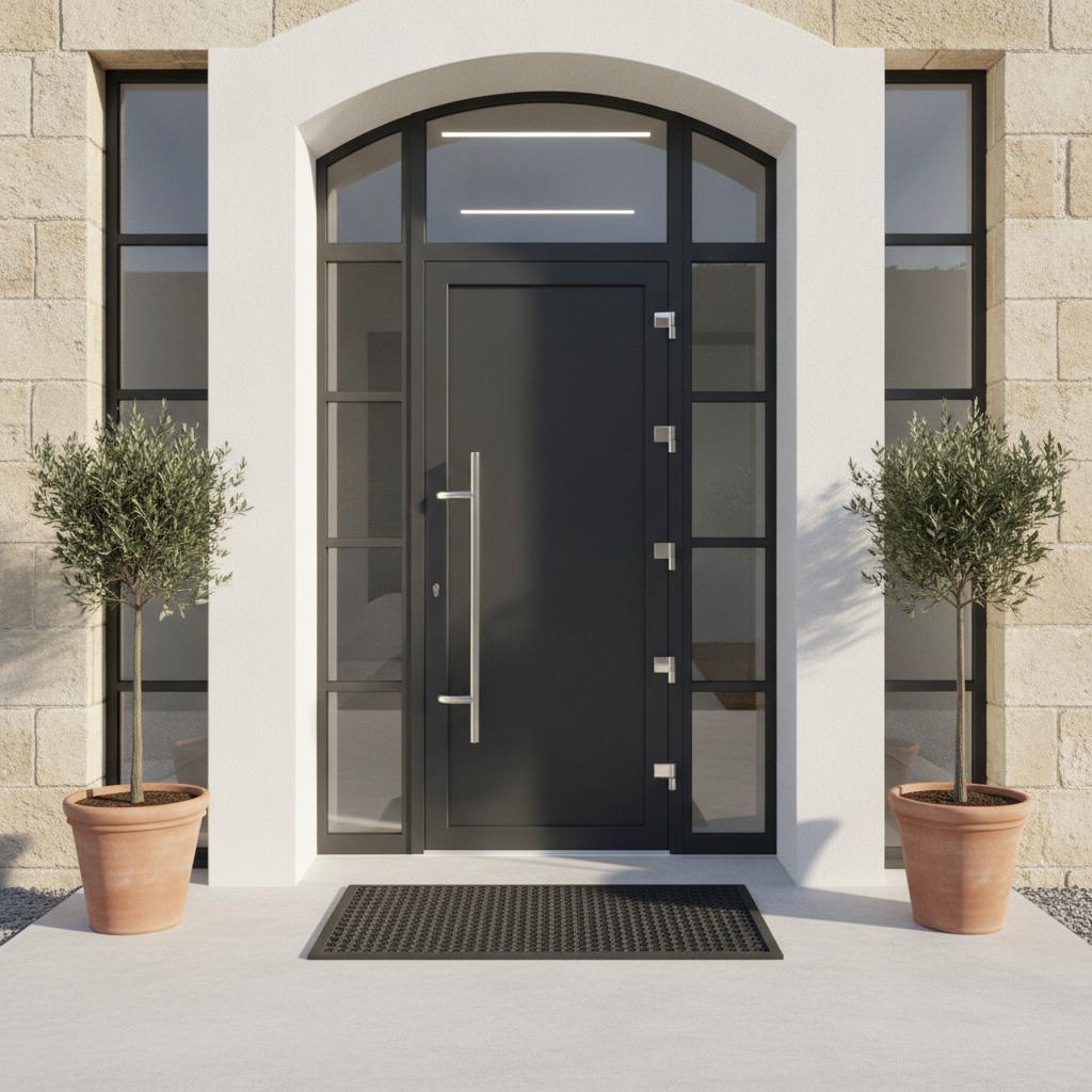 porte d'entrée sécurisée serrure multipoints