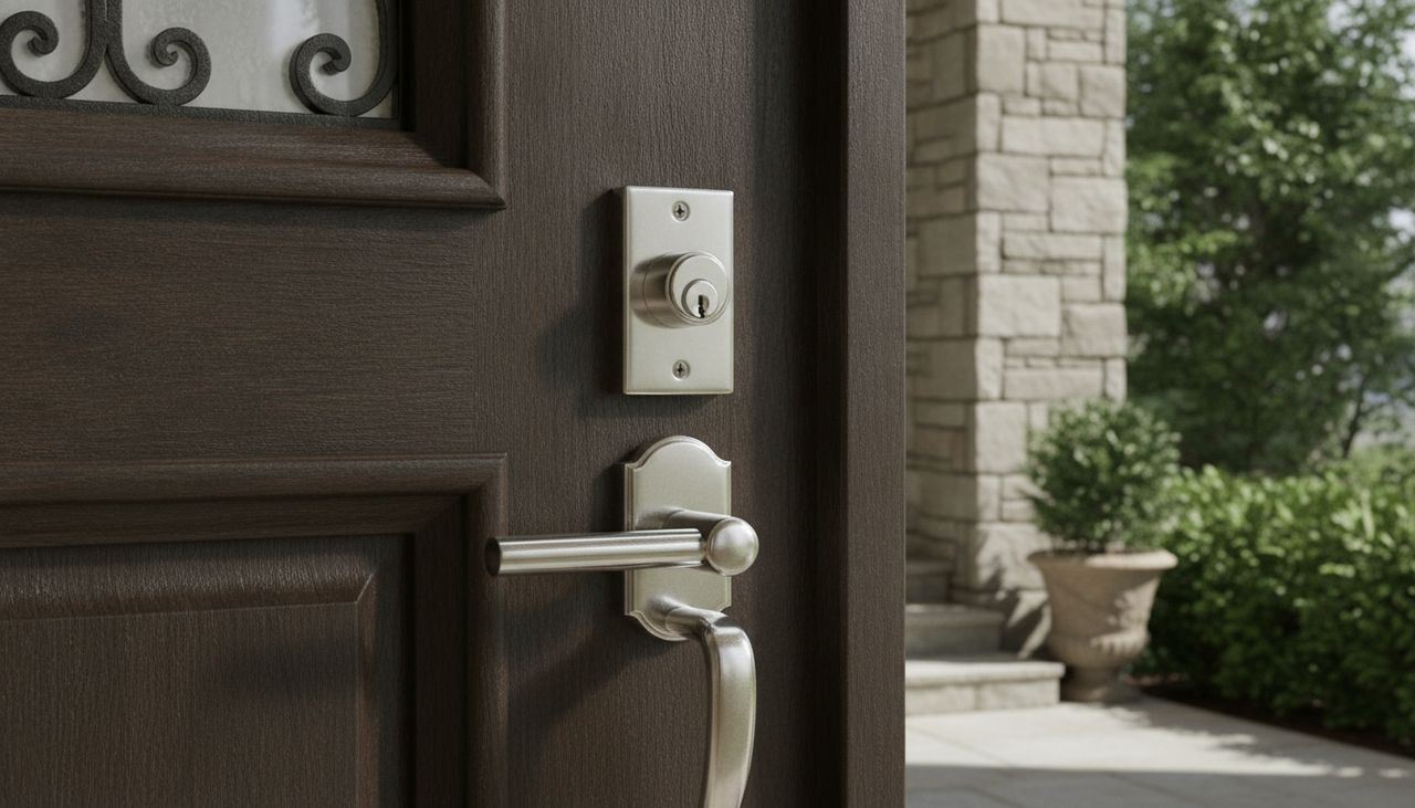 Porte d'entrée sécurisée avec verrou de qualité