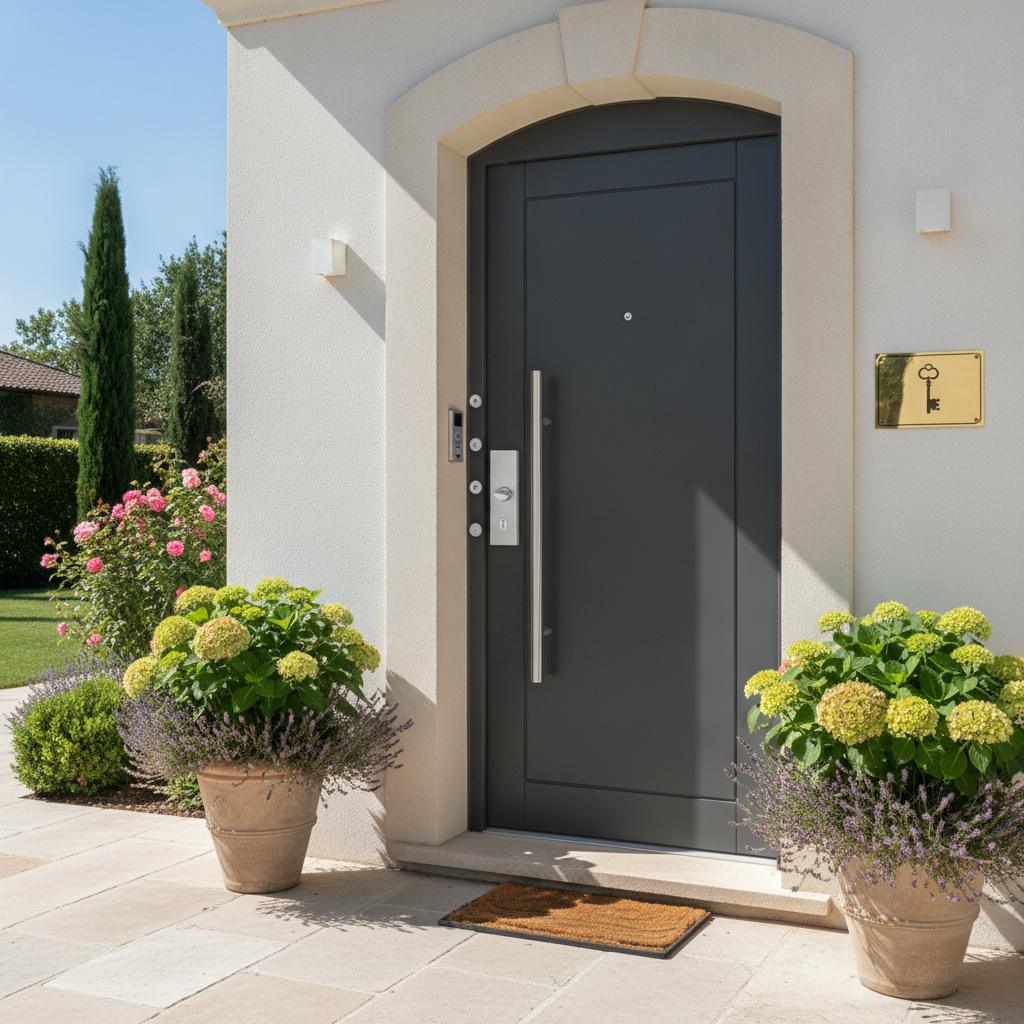 serrure 3 points encastrable porte d'entrée - illustration