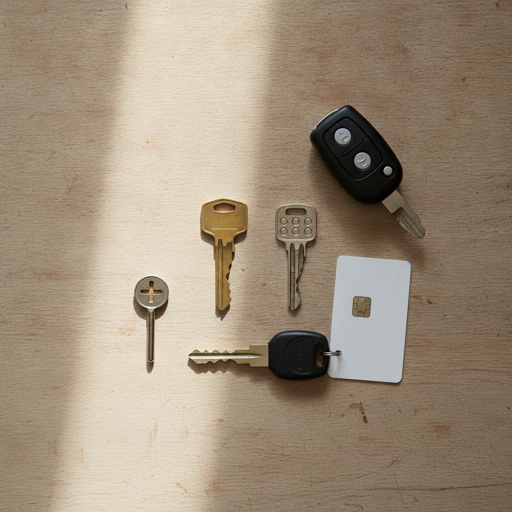 Types de clés de maison : plate, à points, sécurisée avec carte, boîte aux lettres